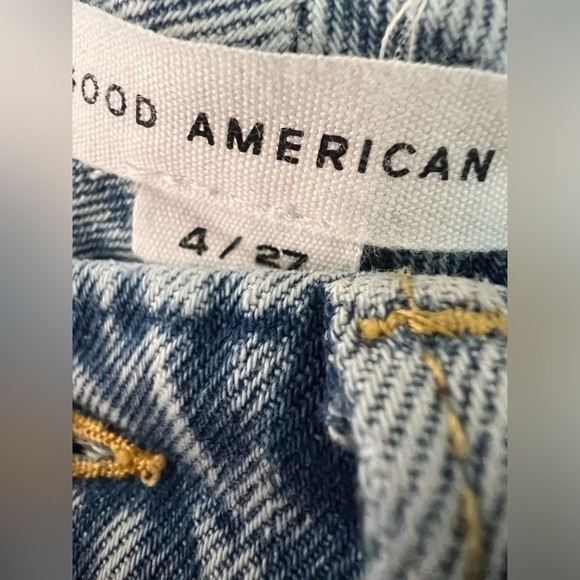 Good American Jeans Indigo Wash Straight Leg Denim high rise - Picture 2 of 4